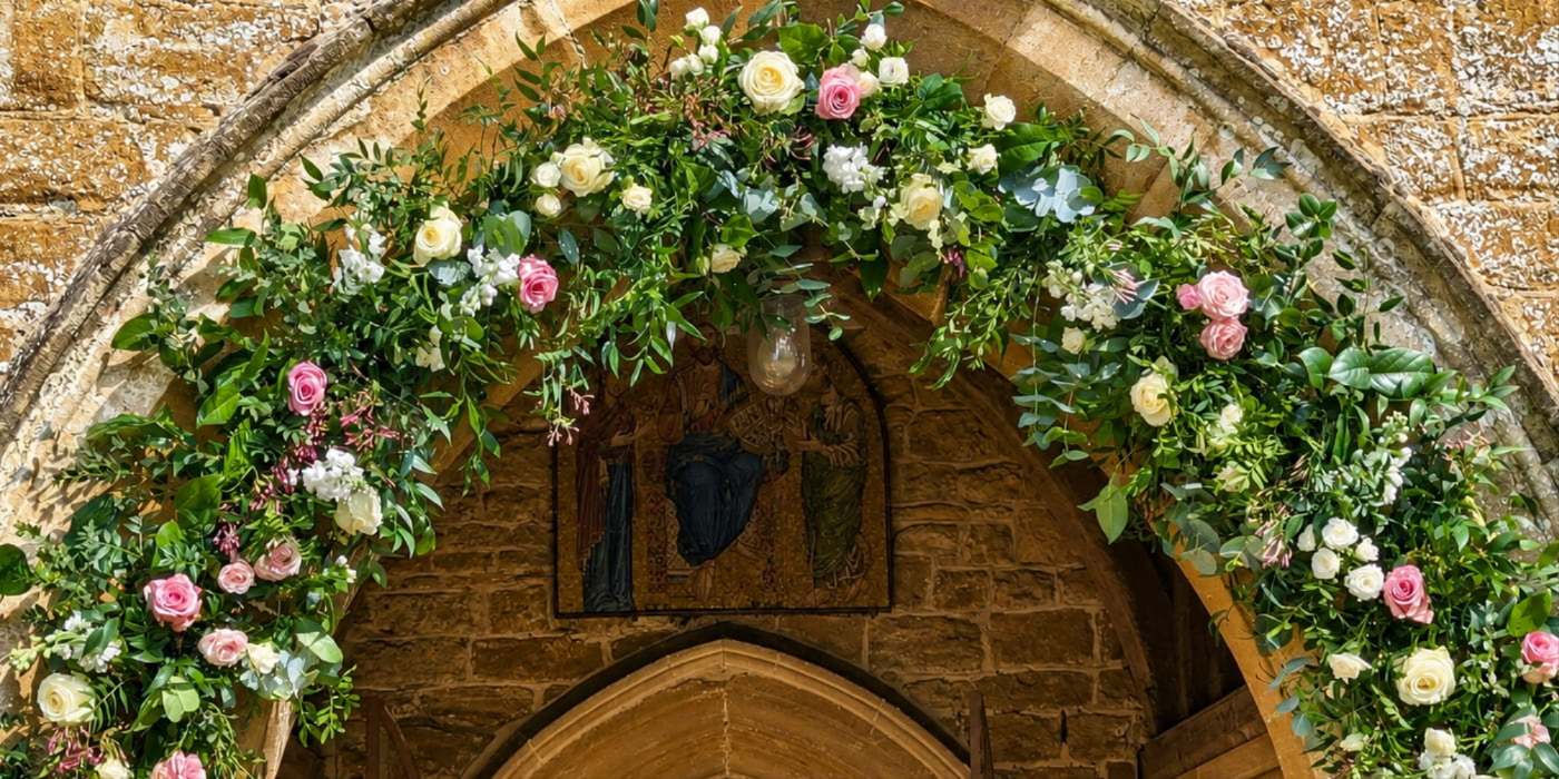 Wedding flowers created by Allium florist in the Cotswolds